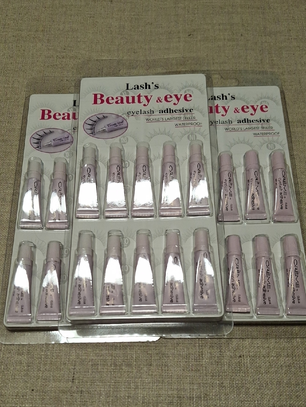 3 Packs Of Creme Shop Beauty & Eye Eyelash Adhesive